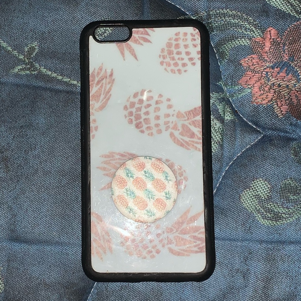 PINEAPPLE IPHONE 6S PLUS PHONE CASE WITH POPSOCKET